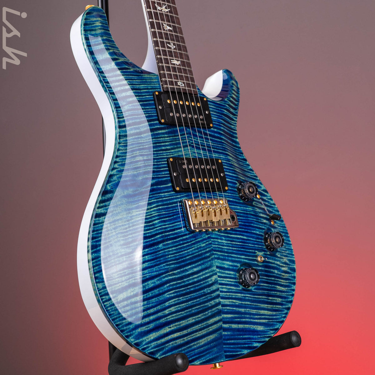 PRS Custom 24 Piezo 10-Top River Blue Pearl – Ish Guitars