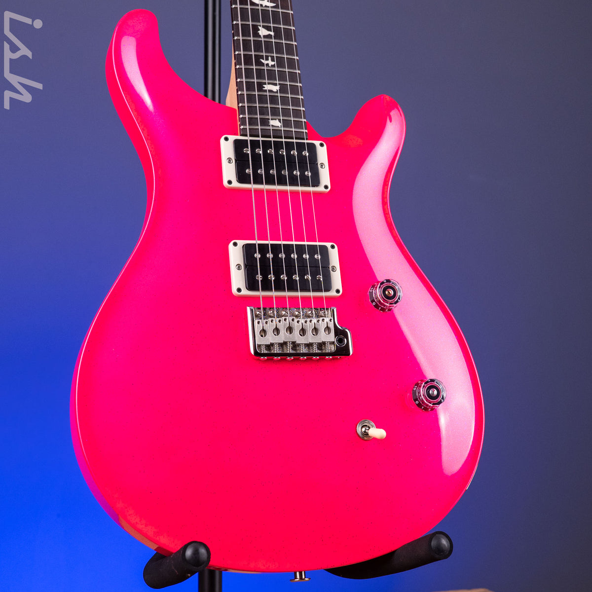 PRS SE Custom 24 pink ￼【美品】 PRS CE 24 Sprayer's Choice Pink Blue Holoflake – Ish Guitars