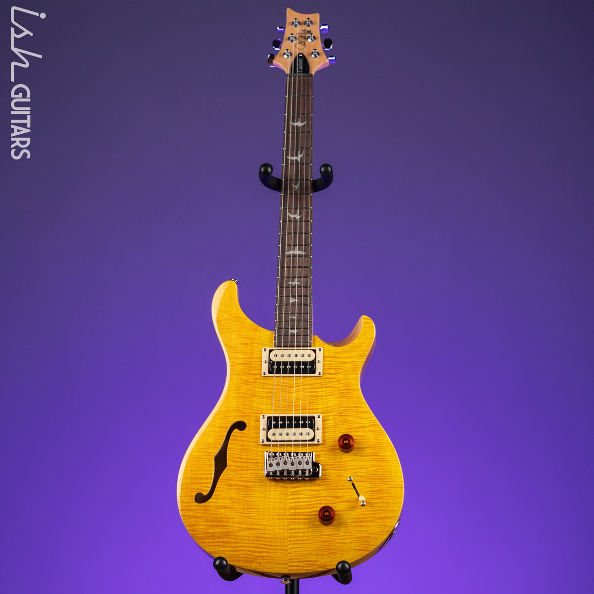 PRS SE Custom 22 Semi-Hollow Electric Guitar Santana Yellow – Ish