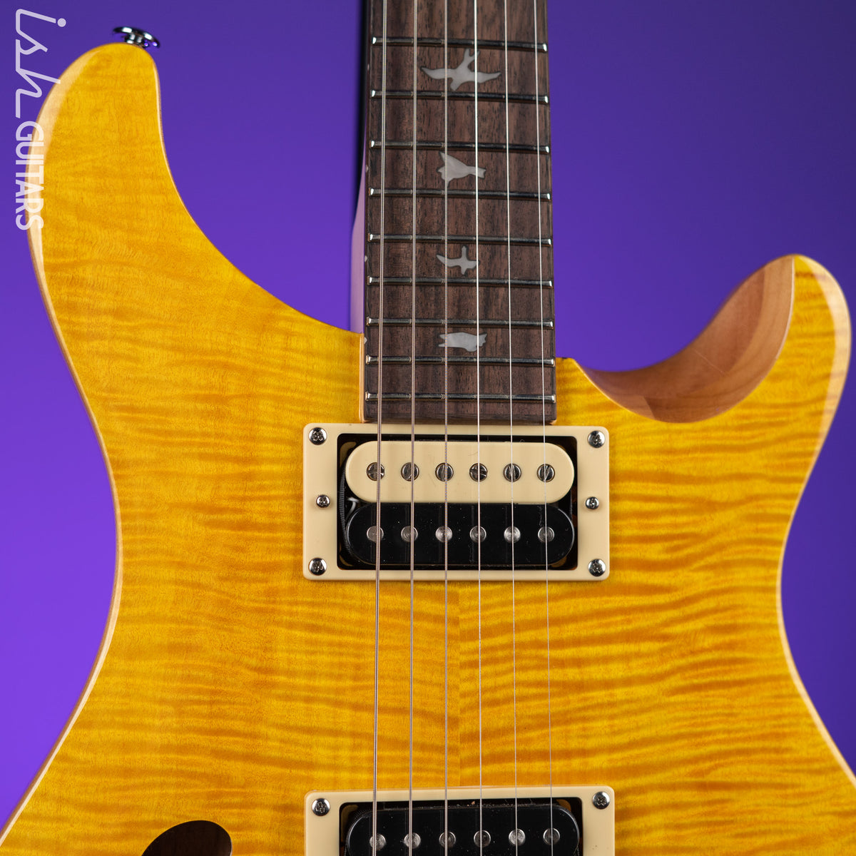 PRS SE Custom 22 Semi-Hollow Electric Guitar Santana Yellow – Ish