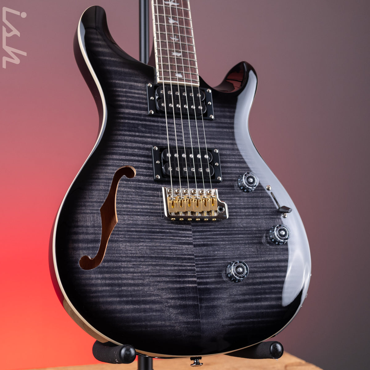 2024 PRS SE Custom 24 Semi-Hollow Piezo Charcoal Burst – Ish Guitars