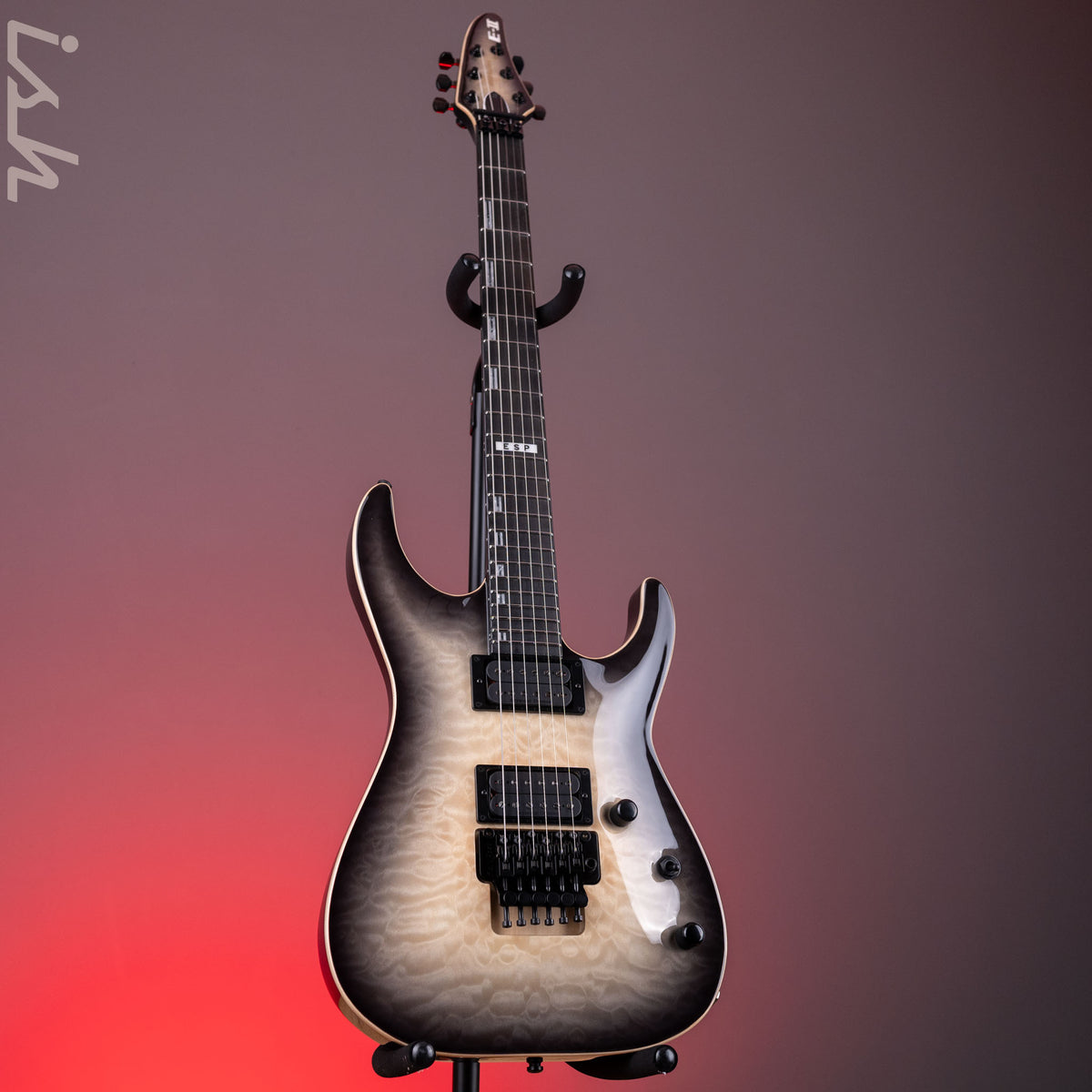 ESP E-II Horizon FR Electric Guitar Transparent Black Sunburst B