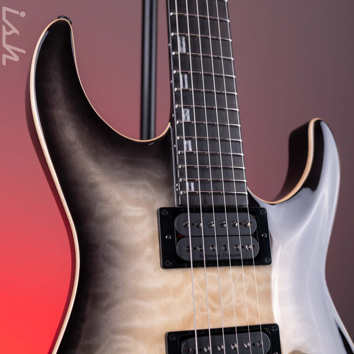 ESP E-II Horizon FR Electric Guitar Transparent Black Sunburst B