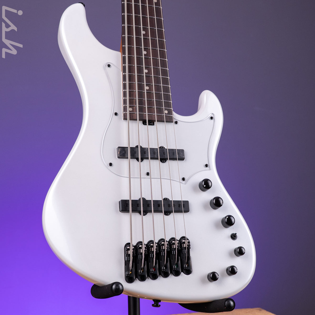 Ibanez Mode MDM1006 6-String Bass Pearl White – Ish Guitars