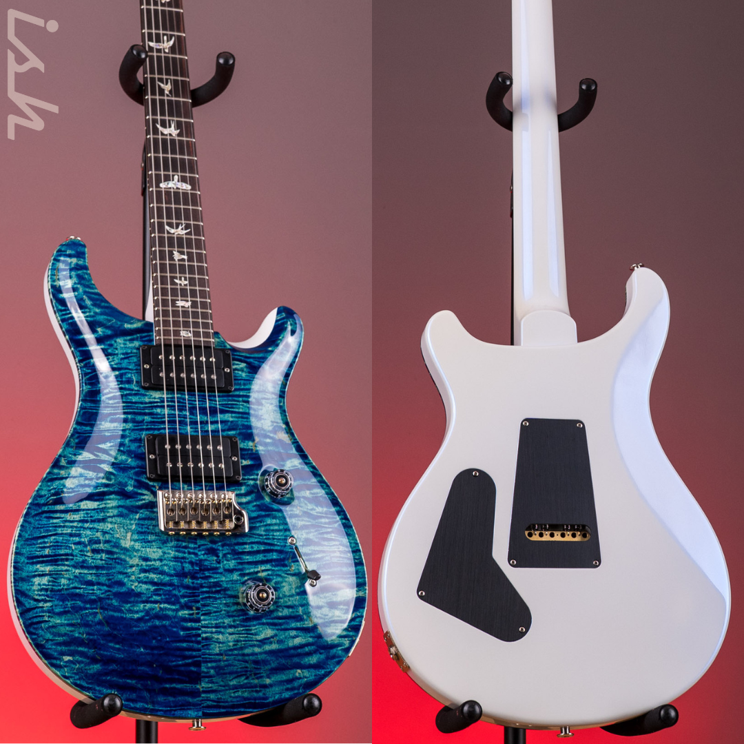 PRS Custom 24 River Blue Wrap w/ Pearl White Back – Ish Guitars