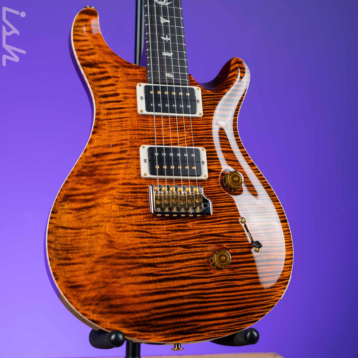 2024 PRS Custom 24 Electric Guitar 10-Top One-Piece Orange Tiger