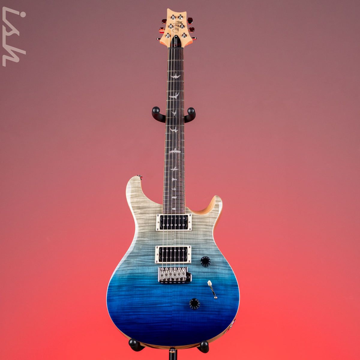 PRS SE Custom 24 Electric Guitar Blue Fade Demo – Ish Guitars