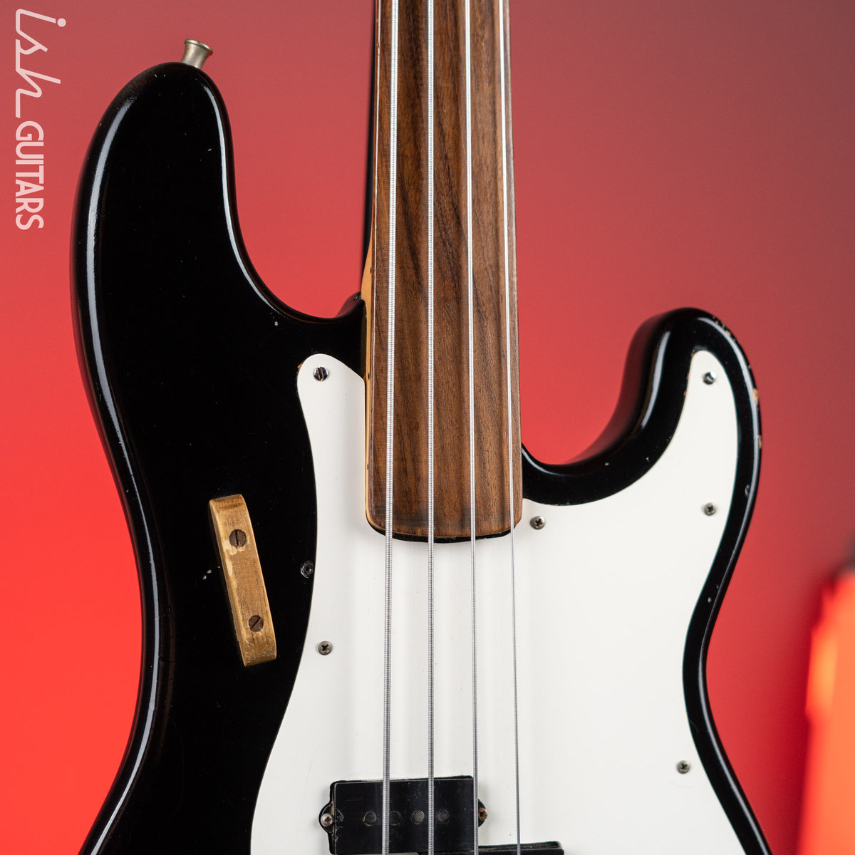 1972 Fender Fretless Precision Bass Black – Ish Guitars