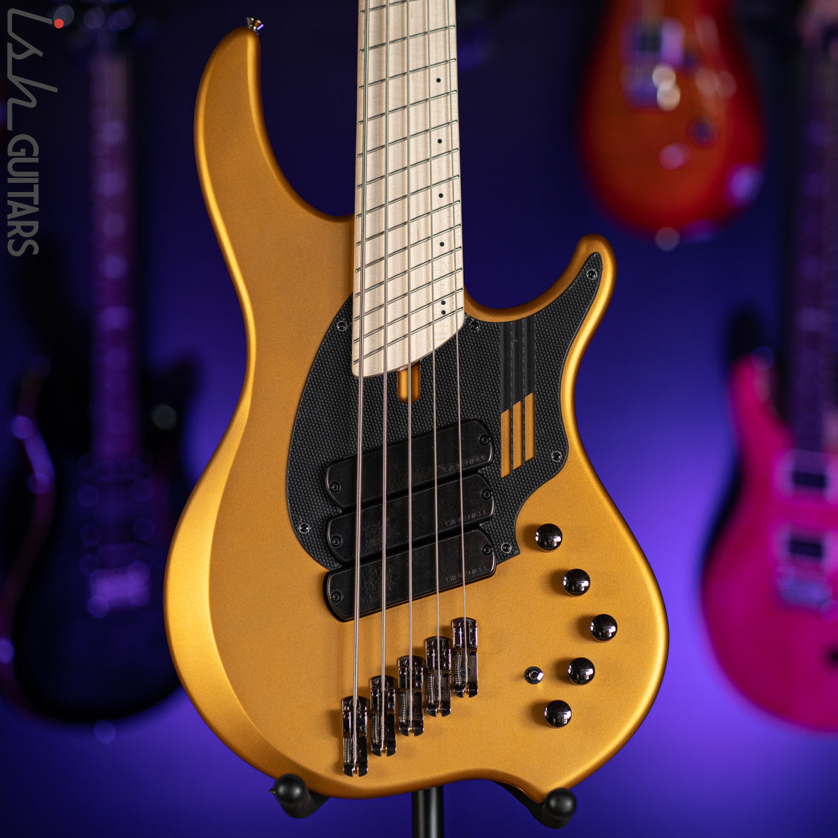 Dingwall NG-3 5-String Matte Gold Metallic Bass – Ish Guitars