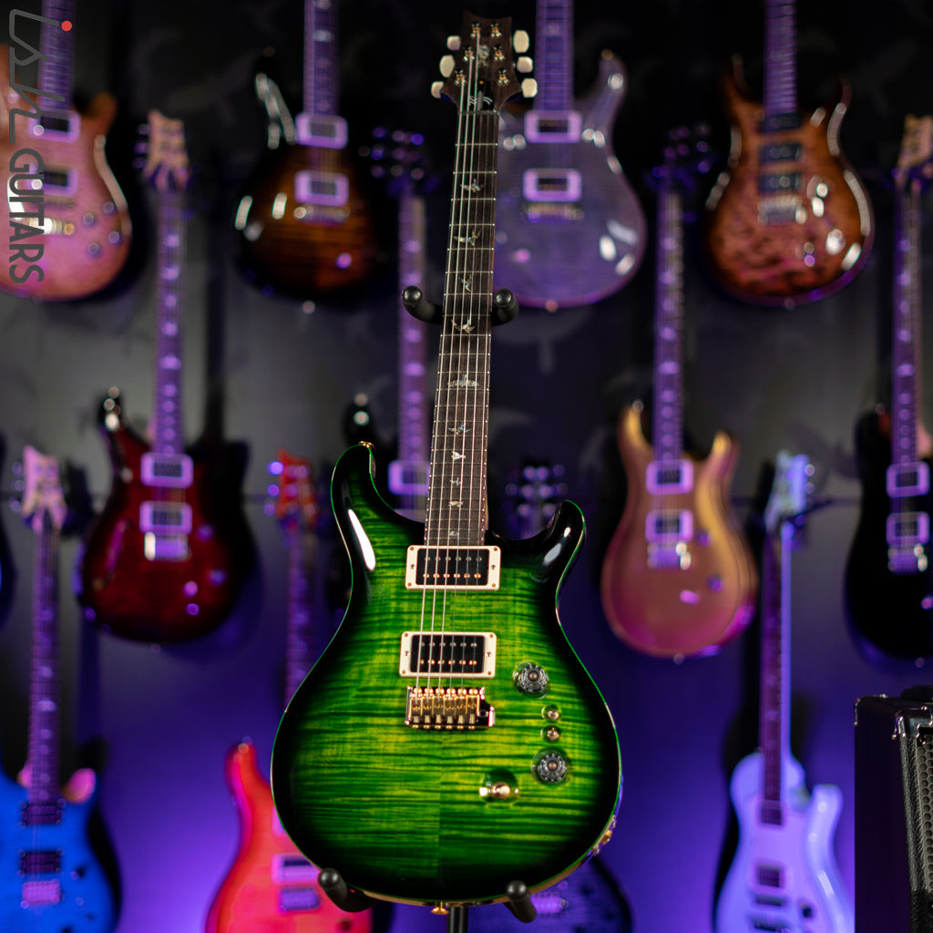 PRS Custom 24 35th Anniversary 10 Top Emerald Green w/ Black Wrap