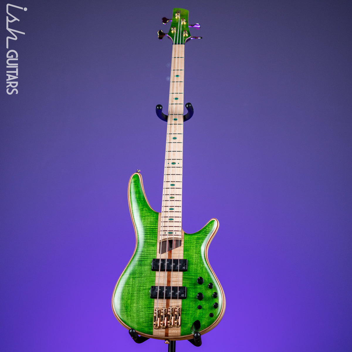 Ibanez Premium SR4FMDX 4-String Bass Emerald Green Low Gloss – Ish