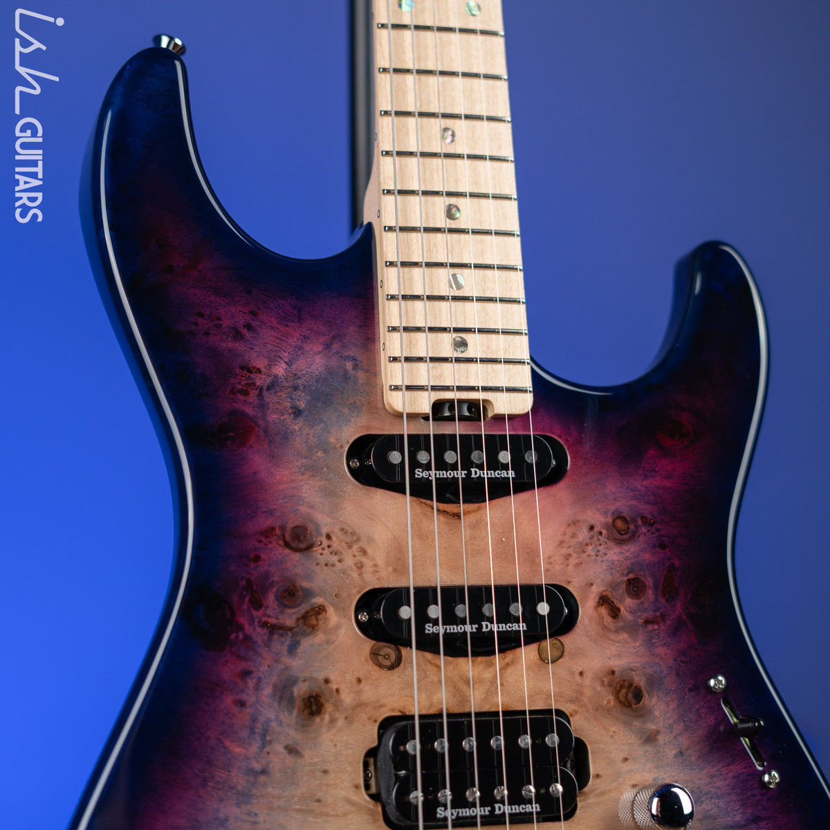 ESP Original Series Snapper CTM Poplar Burl Nebula Pink Purple