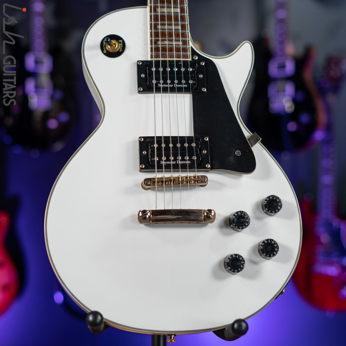 【調整済】epiphone Lespaul Custom pro white 中古】Epiphone / Les Paul Custom Pro Alpine White 【梅田店