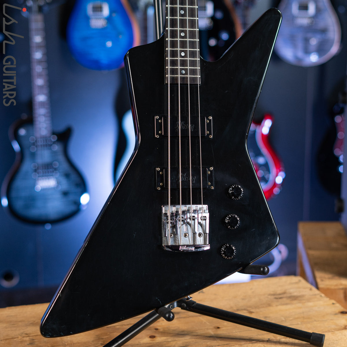 1986 Gibson Explorer Bass Black Ish Guitars 1986-gibson-explorer-bass-black-ish-guitars