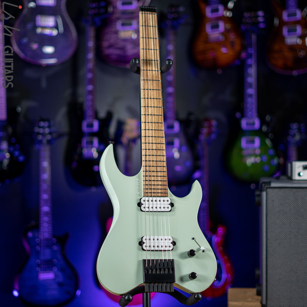 Kiesel Vader V7 7-String Electric Guitar Seafoam Green – Ish Guitars