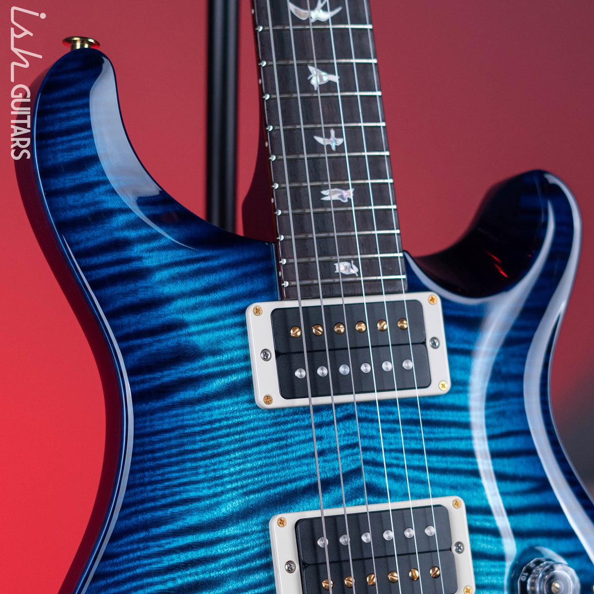 PRS Custom 24 Piezo 10-Top Blue Matteo – Ish Guitars