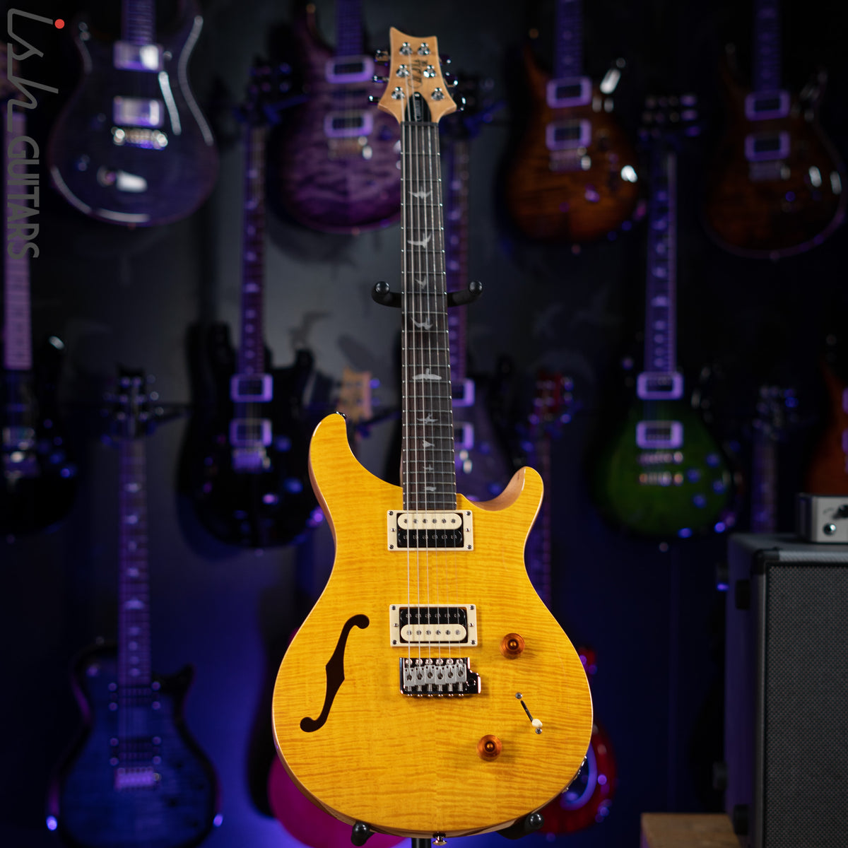 PRS SE Custom 22 Semi-Hollow Electric Guitar Santana Yellow – Ish