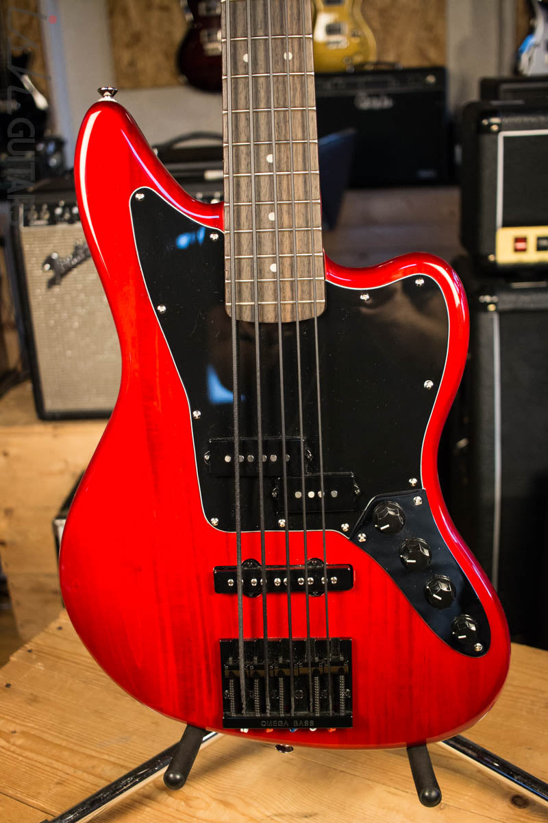 Squier Vintage Modified Jaguar V Special Red Electric Bass – Ish