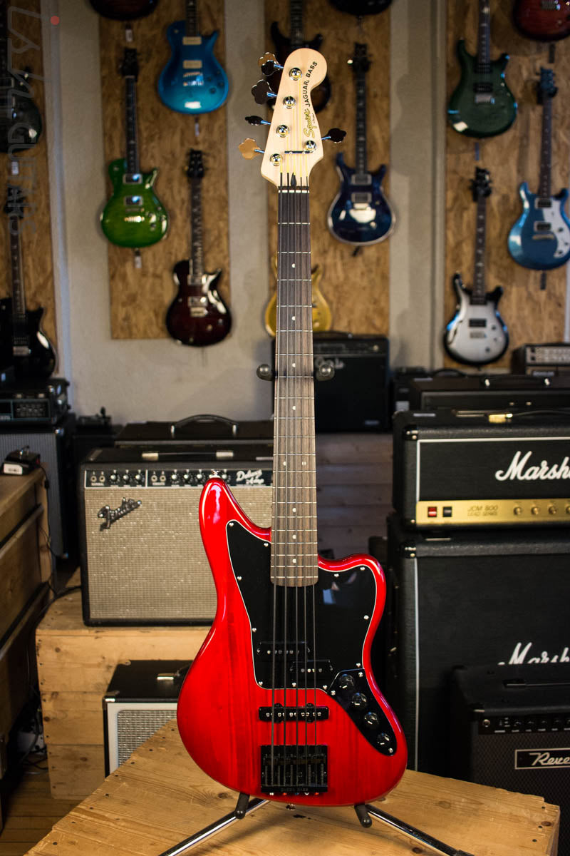Squier Vintage Modified Jaguar V Special Red Electric Bass – Ish