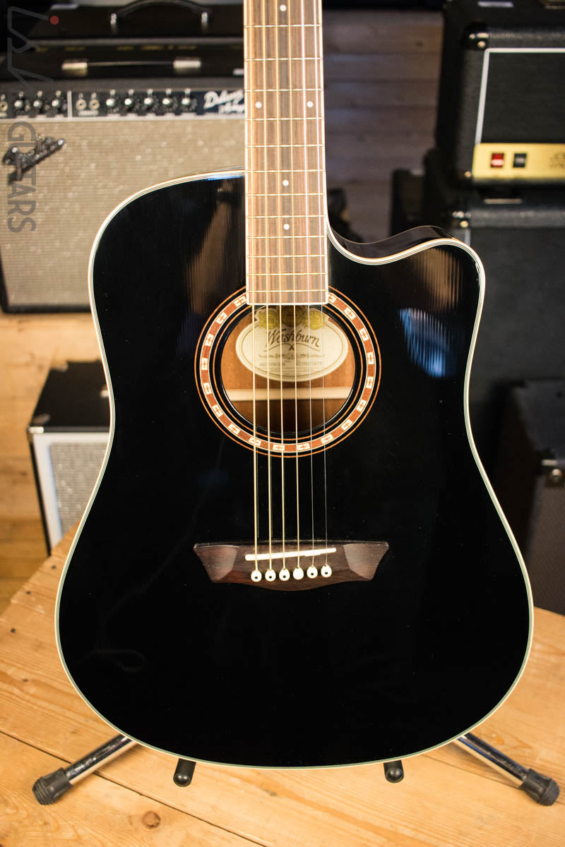 Washburn WD10SCEB Acoustic Guitar – Ish Guitars