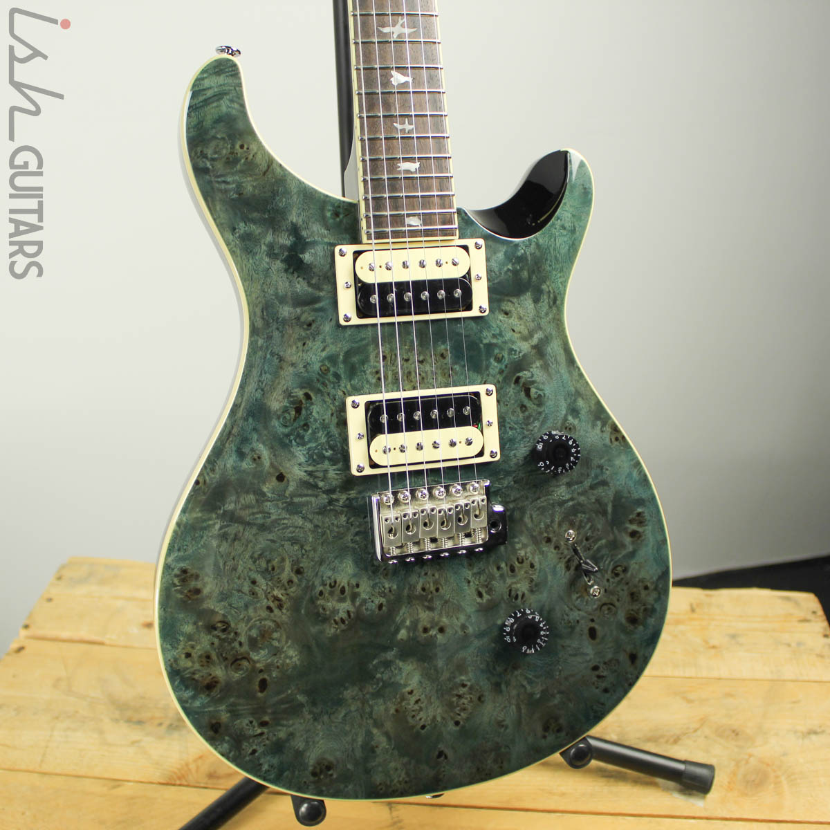 Prs se custom 24 deals poplar burl whale blue