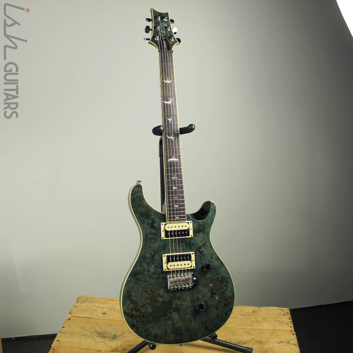 Prs se custom 24 deals poplar burl whale blue