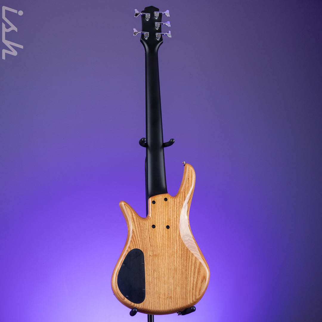 2000 Zon Sonus Custom Fretless 5-String Bass Flame Myrtlewood