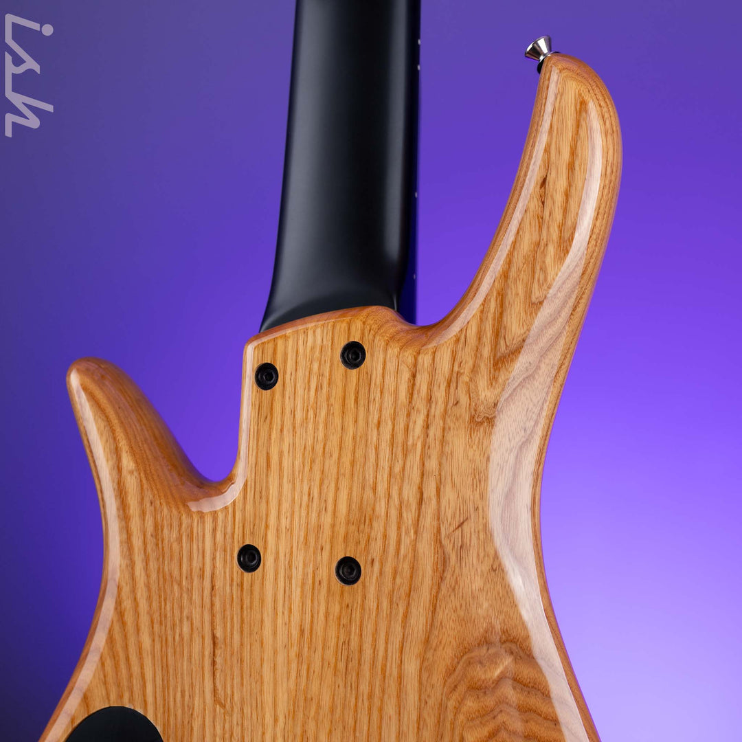 2000 Zon Sonus Custom Fretless 5-String Bass Flame Myrtlewood