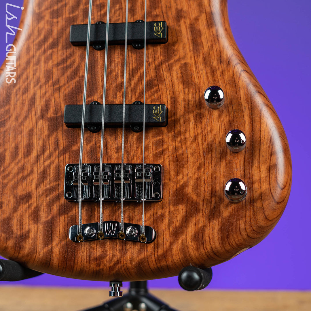 Warwick Teambuilt Pro Series Corvette 4-String Natural Bubinga Transparent Satin