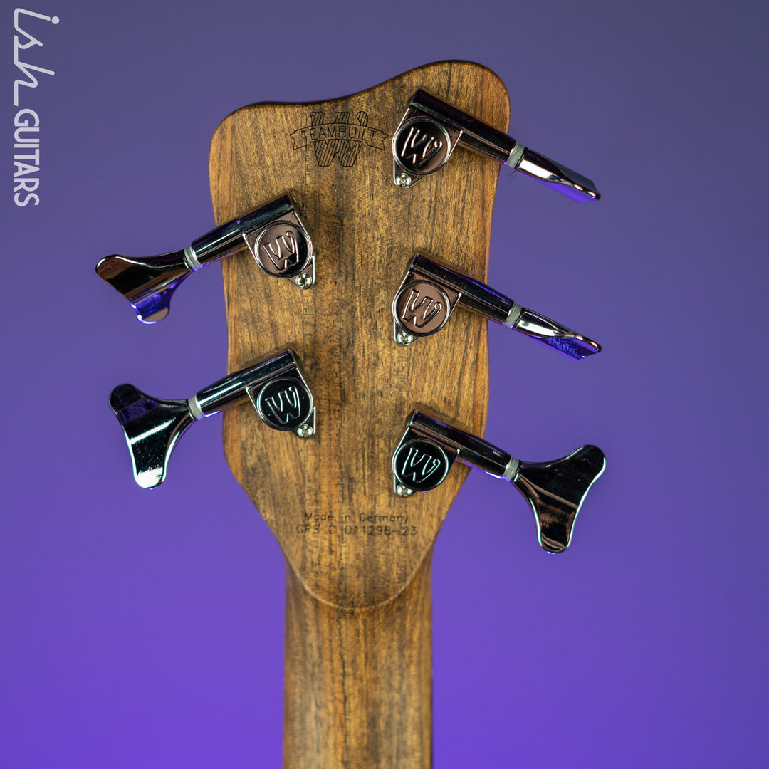 Warwick Teambuilt Pro Series Corvette 5-String Natural Bubinga Transparent Satin