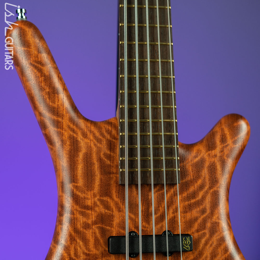 Warwick Teambuilt Pro Series Corvette 5-String Natural Bubinga Transparent Satin