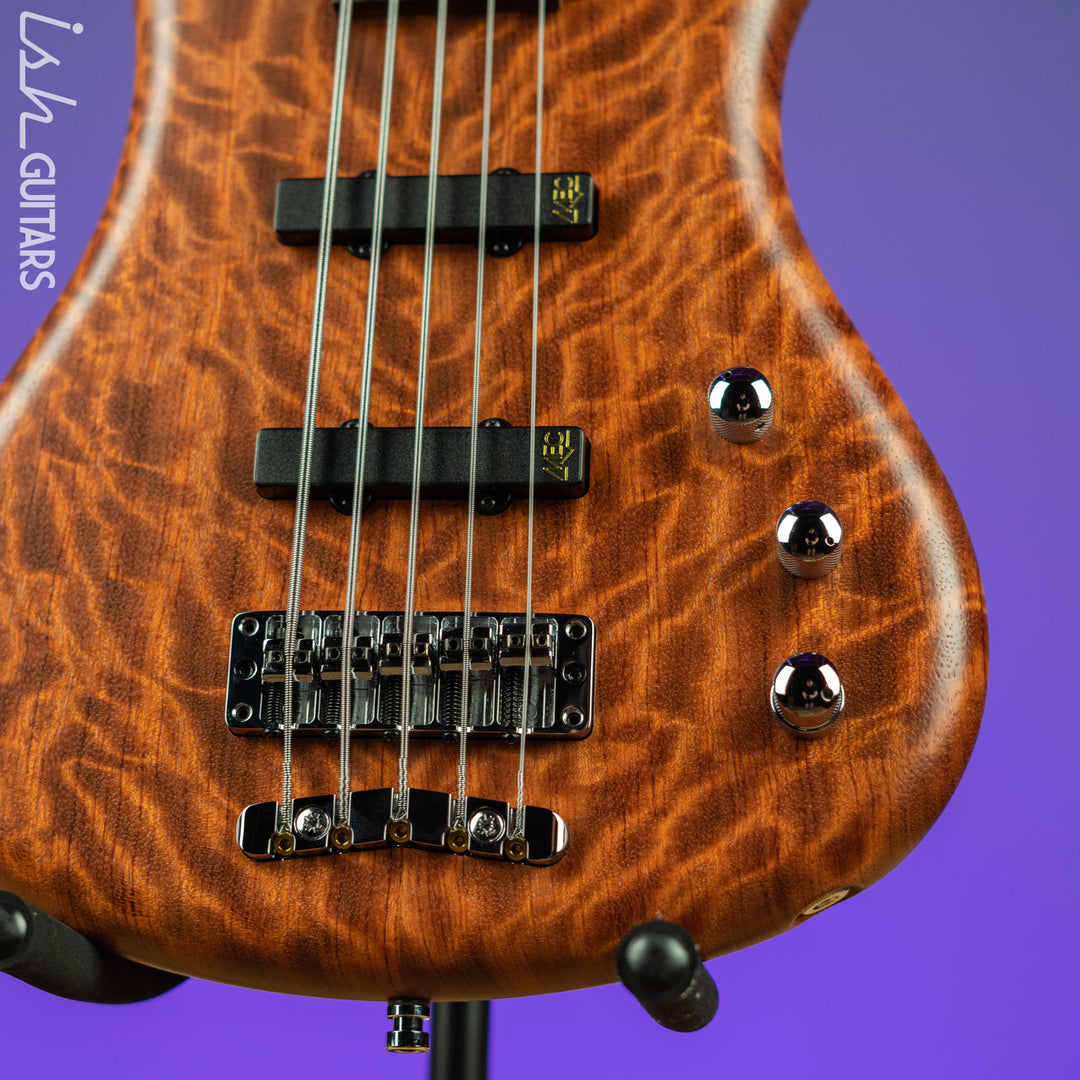 Warwick Teambuilt Pro Series Corvette 5-String Natural Bubinga Transparent Satin