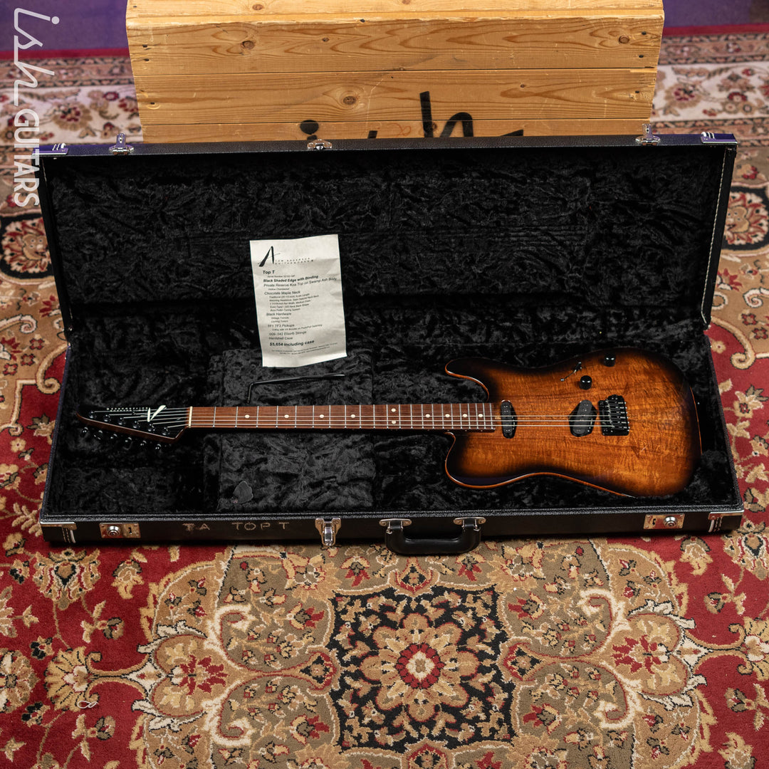 2019 Tom Anderson Top T Private Reserve Koa Top Black Shaded Edge