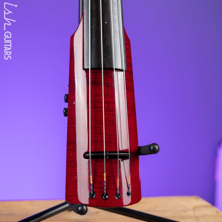 NS Design WAV4 Electric Upright Bass - Transparent Red