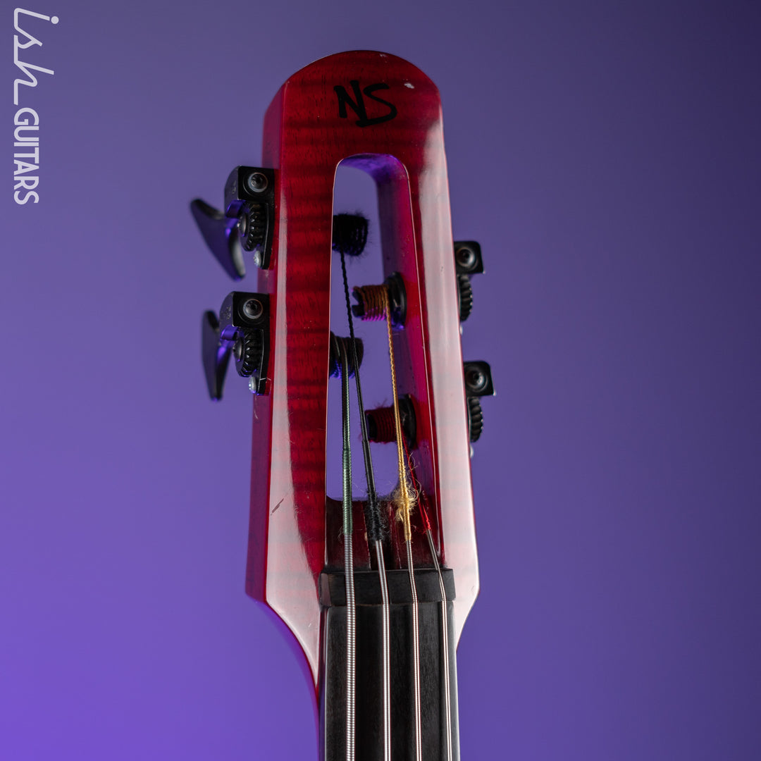 NS Design WAV4 Electric Upright Bass - Transparent Red