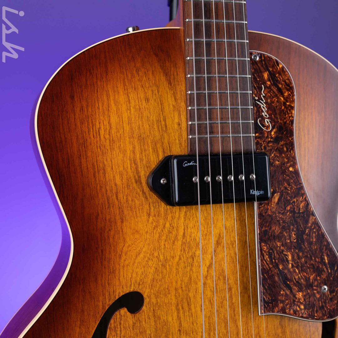 Godin 5th Avenue Kingpin P90 Cognac Burst