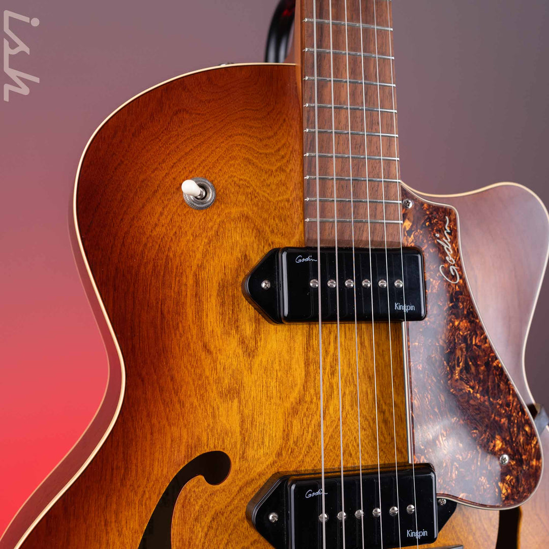 Godin 5th Avenue CW Kingpin II Cognac Burst