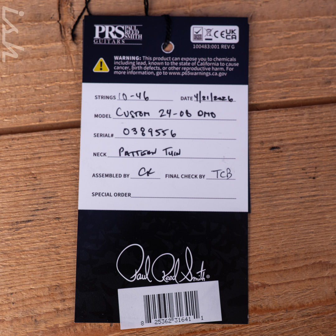 PRS Wood Library Custom 24-08 10-Top Raspberry Red Burst Custom Color