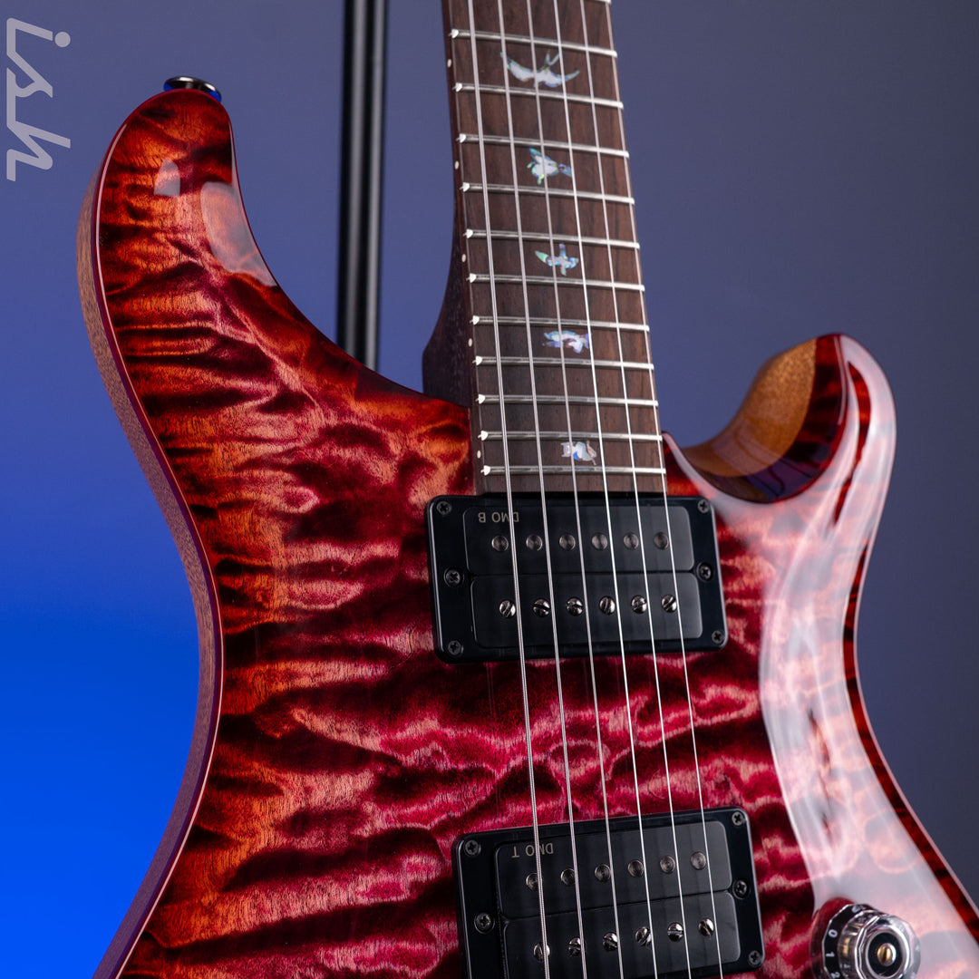 PRS Wood Library Custom 24-08 10-Top Raspberry Red Burst Custom Color