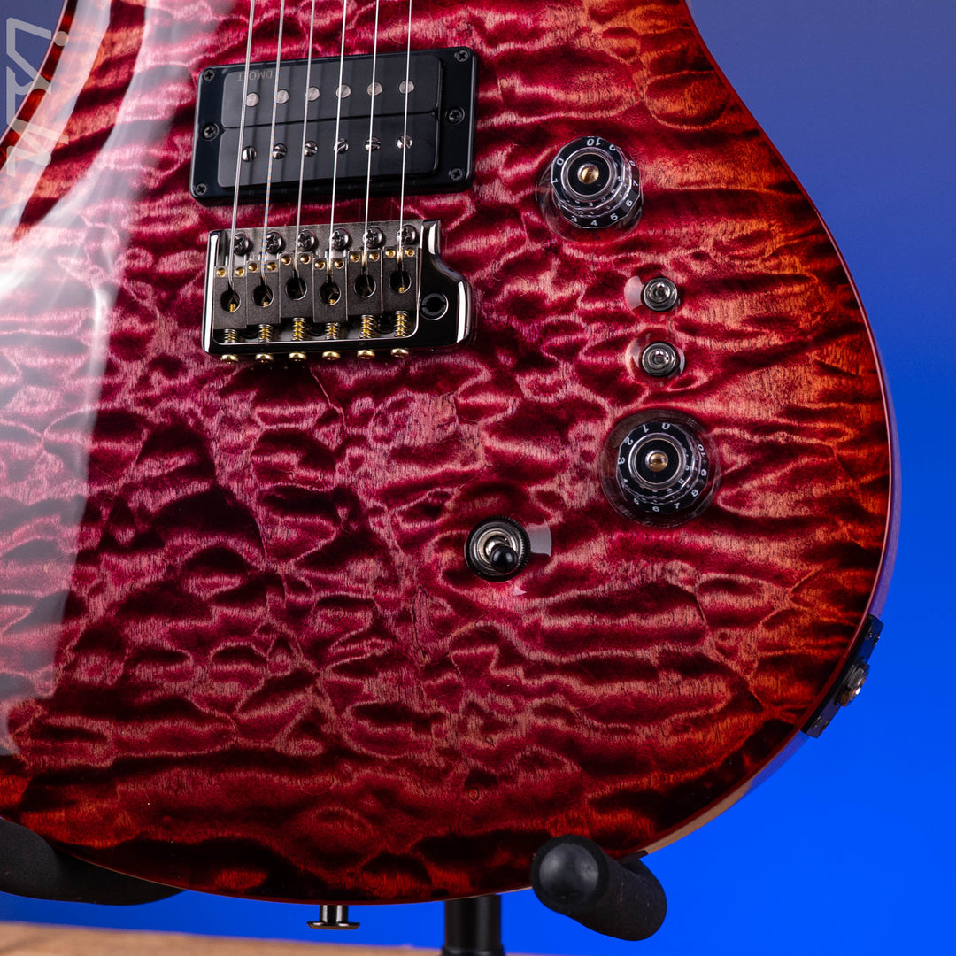 PRS Wood Library Custom 24-08 10-Top Raspberry Red Burst Custom Color