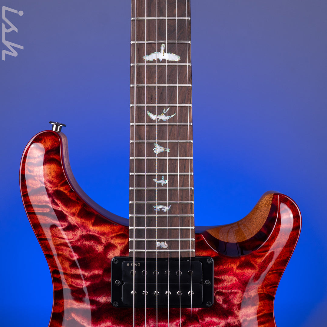 PRS Wood Library Custom 24-08 10-Top Raspberry Red Burst Custom Color