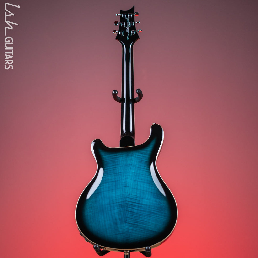PRS SE Hollowbody II Piezo Electric Guitar Peacock Blue Sunburst Demo