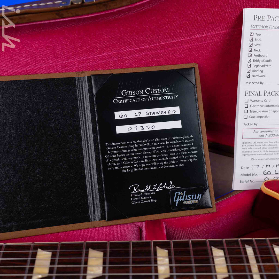 2019 Gibson Custom Shop 1960 Reissue Sweet Cherry Les Paul