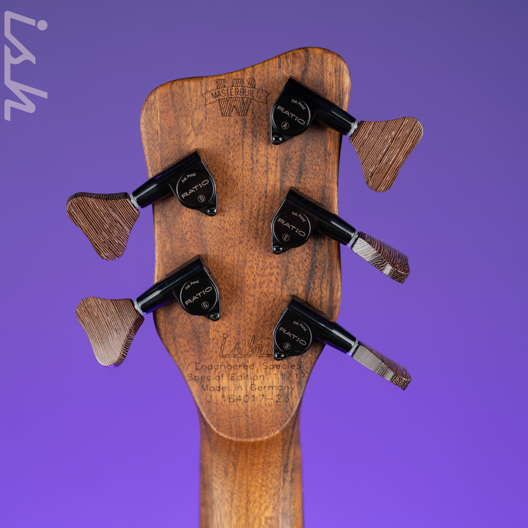 Ish x Warwick Dolphin SN TCS Custom Shop Endangered Species 5-String Bass Wenge Fretboard