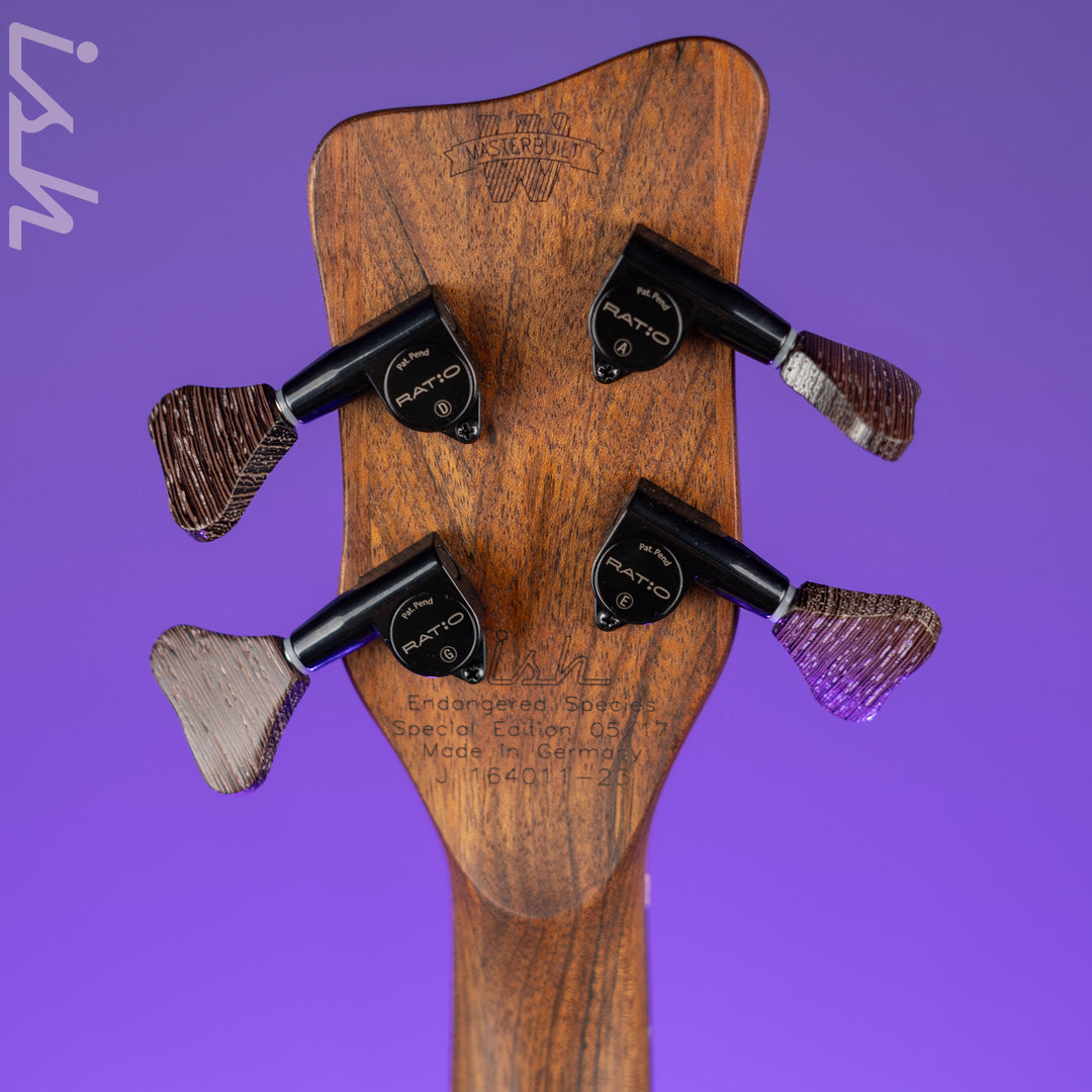 Ish x Warwick Dolphin SN TCS Custom Shop Endangered Species 4-String Bass Wenge Fretboard