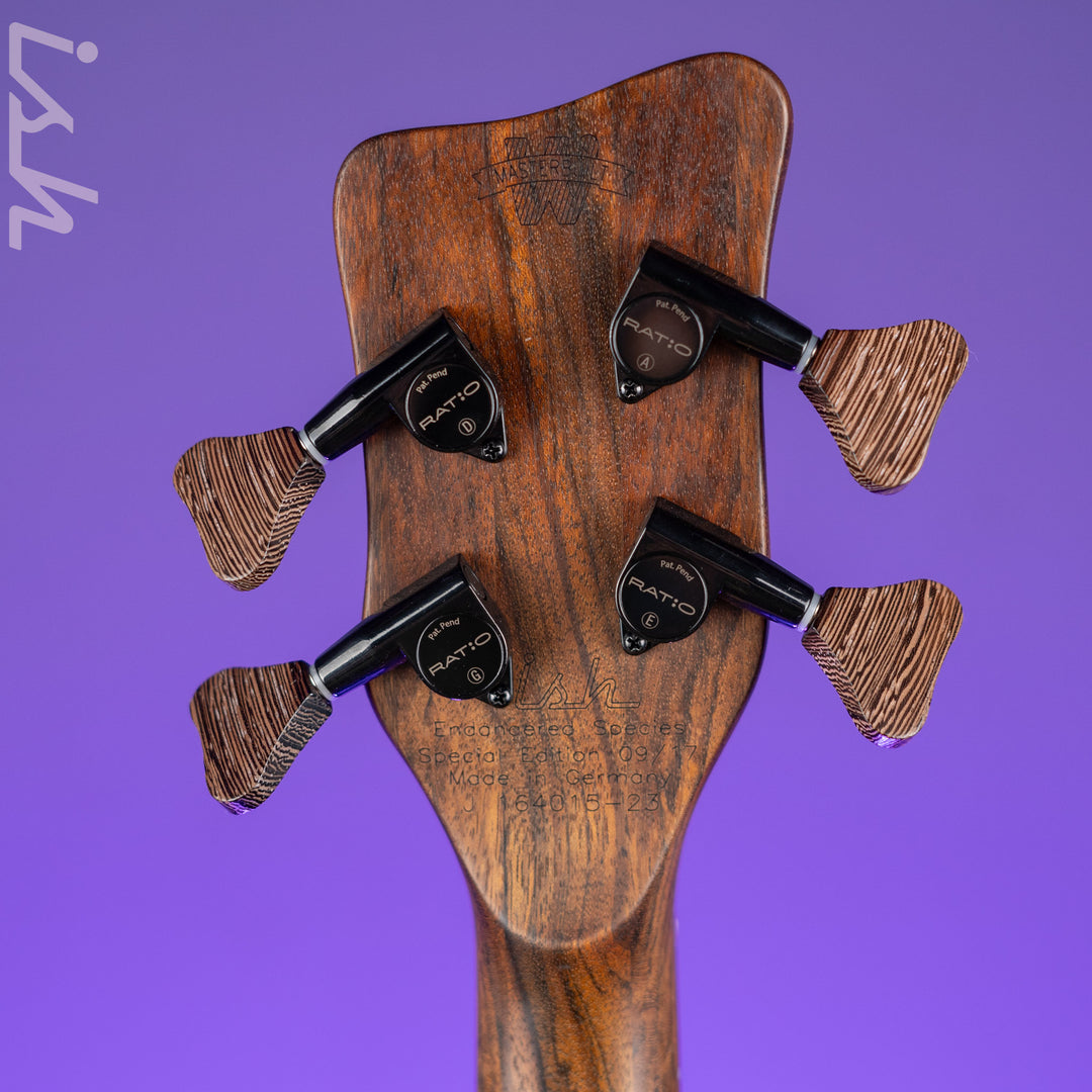 Ish x Warwick Dolphin SN TCS Custom Shop Endangered Species 4-String Bass Wenge Fretboard