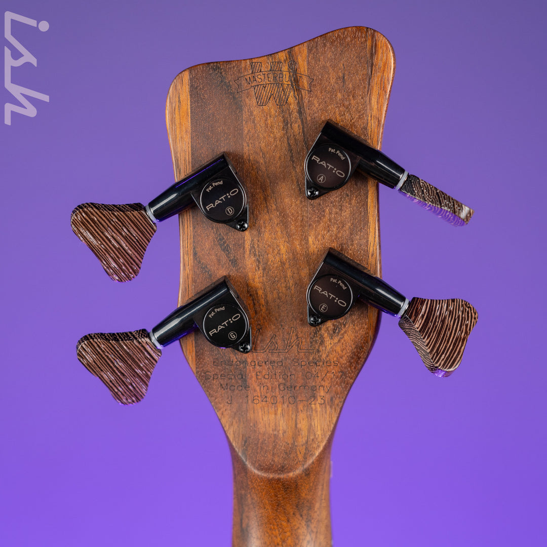 Ish x Warwick Dolphin SN TCS Custom Shop Endangered Species 4-String Bass Wenge Fretboard