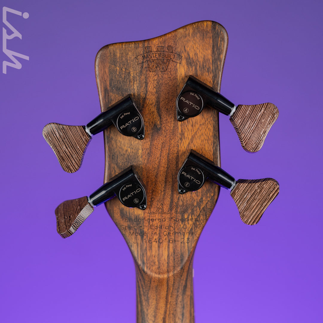 Ish x Warwick Dolphin SN TCS Custom Shop Endangered Species 4-String Bass Wenge Fretboard