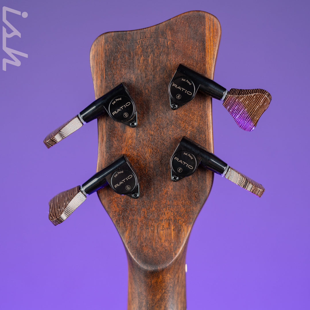 Ish x Warwick Dolphin SN TCS Custom Shop Endangered Species 4-String Bass Wenge Fretboard