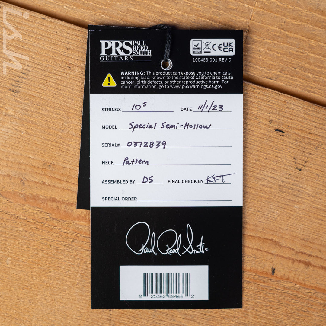 PRS Special 22 Semi-Hollow Electric Guitar Orange Tiger